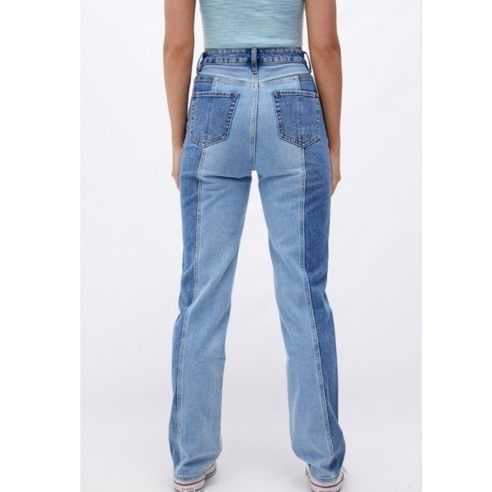 Pacsun Women's Eco Two-Tone '90s Baggy Boyfriend Jeans Sz 27 Light & Medium Wash - Picture 4 of 14